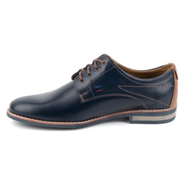 KOMODO Elegante herre lædersko 825K, marineblå 1
