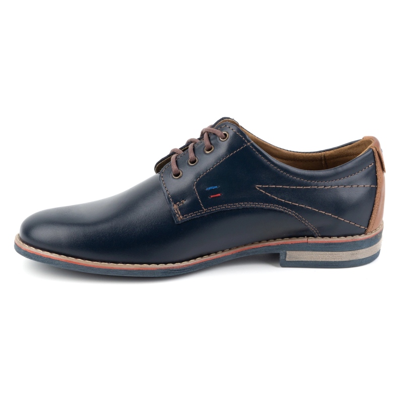 KOMODO Elegante herre lædersko 825K, marineblå 1