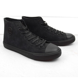 Isolerede high-top sneakers til mænd, sorte Big Star OO174247 1