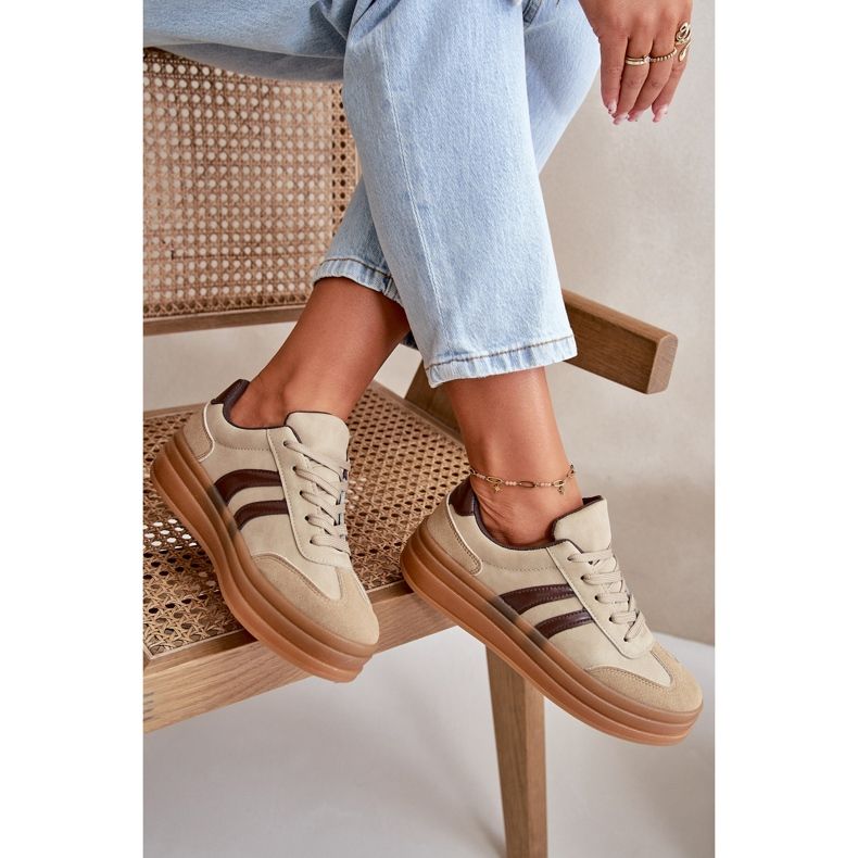 Platform sneakers til kvinder Brun Nesonice 1
