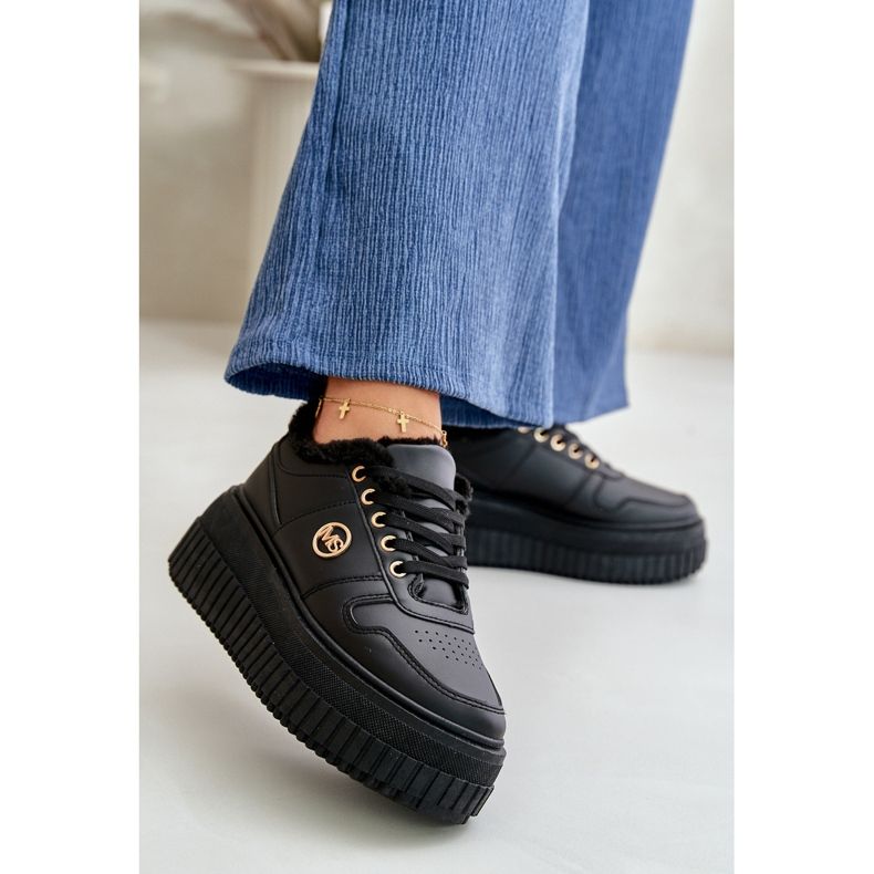Isolerede sportssneakers til kvinder med chunky sål, sort Verissha 2