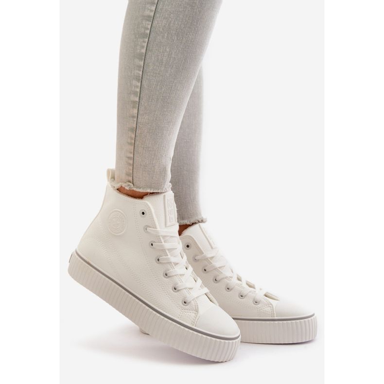 Dame isolerede Eco læder sneakers Big Star OO274788 Hvid 1
