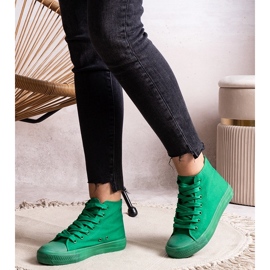 Bez marki Grønne high-top sneakers fra Raffie 1
