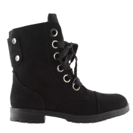 Sorte snørearbejdsstøvler 8901 Sort 1