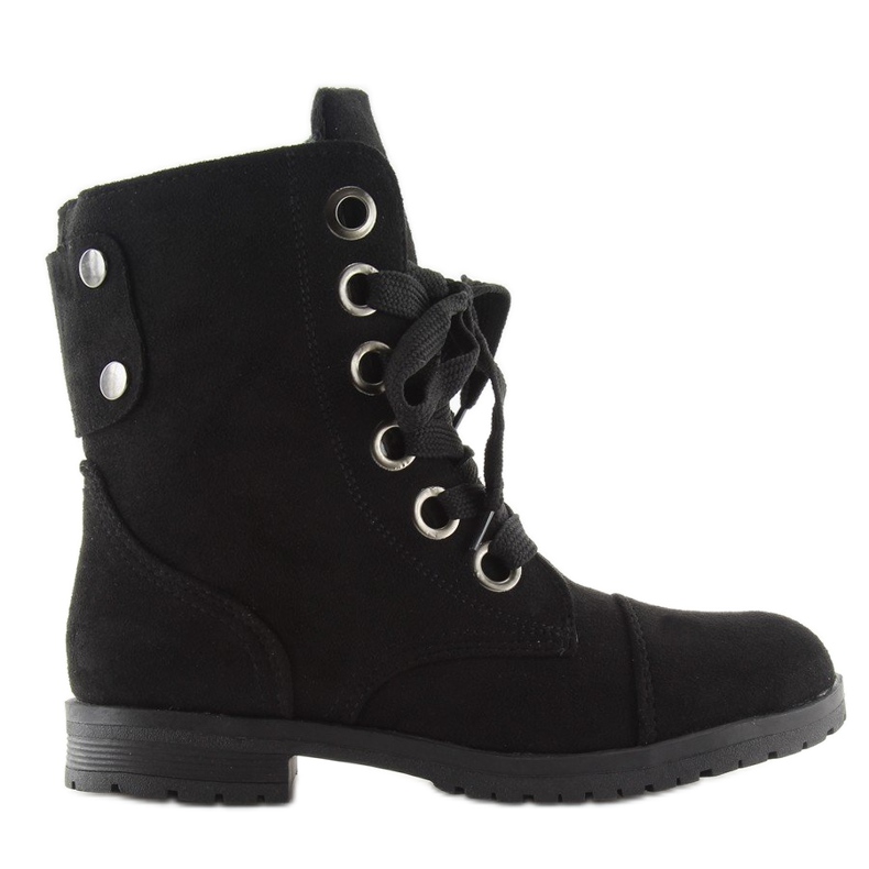 Sorte snørearbejdsstøvler 8901 Sort 1