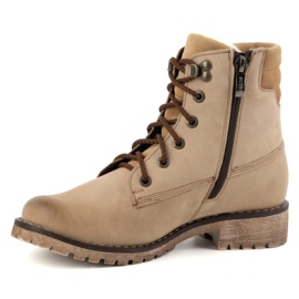 Olivier Dame læderstøvler, isolerede vinterstøvler, 365BB, beige 1