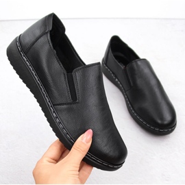 Komfortable slip-on sko til kvinder, sort Unisoft 5932 1