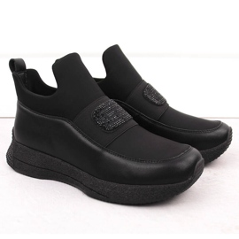 Slip-on sko til kvinder, sort Artiker 55C0035 2