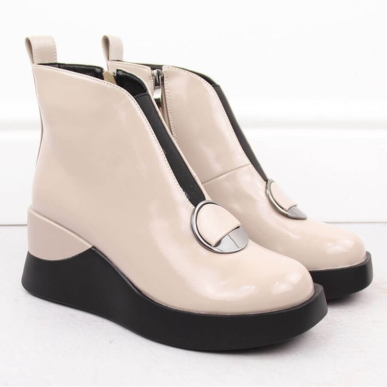 Kilestøvler til kvinder D&amp;A S.Barski Premium Collection MR880-136 beige 2