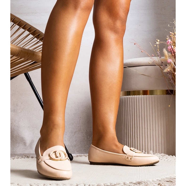 Beige Eleena loafers til kvinder 1