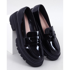 Gladieu Black patent loafers sort 1