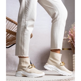 Beige sneakers med Taryn-kæde 1