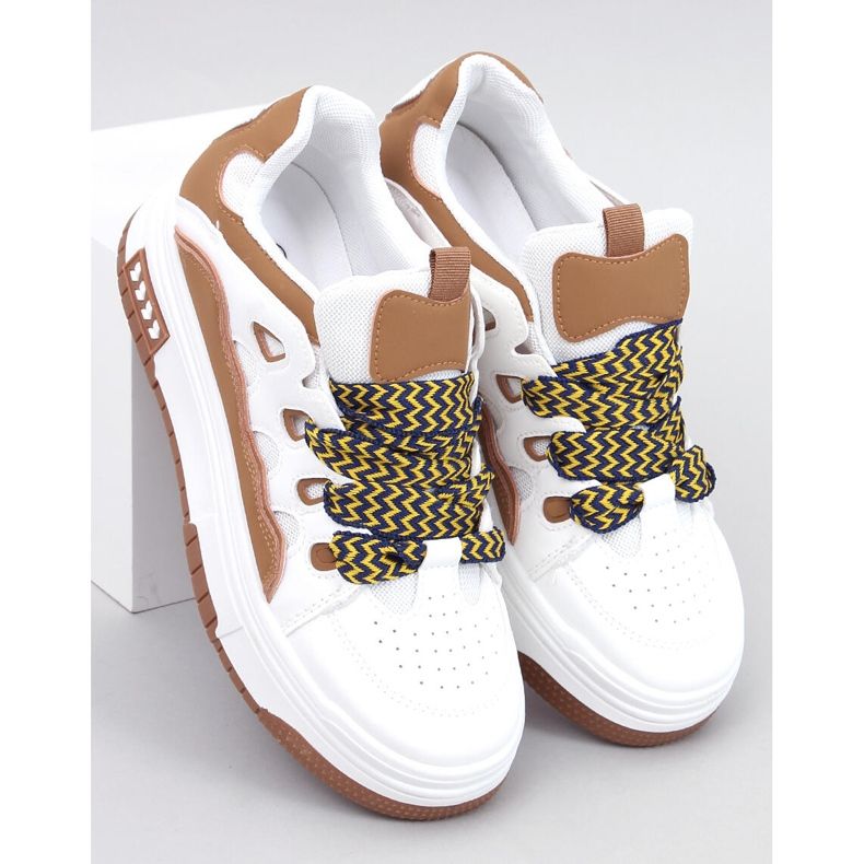 Allman Camel damesneakers hvid 1