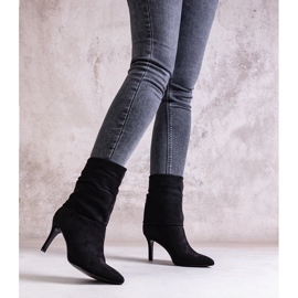 Sorte Bileis højhælede ankelstøvler 1
