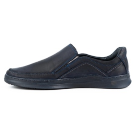 Antex Mænds sko slip-on læder slip-on 216gt marineblå 1
