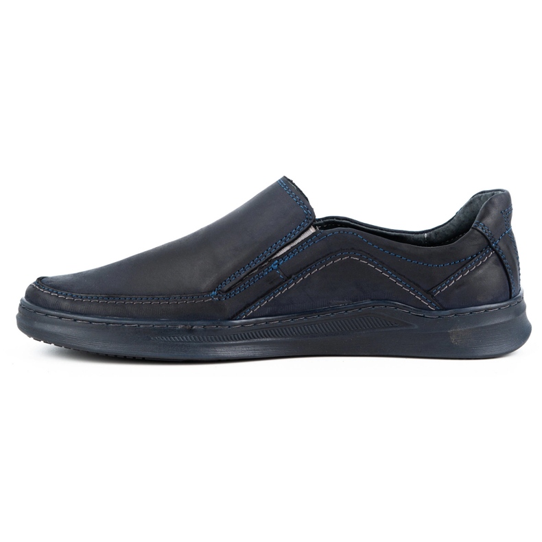 Antex Mænds sko slip-on læder slip-on 216gt marineblå 1