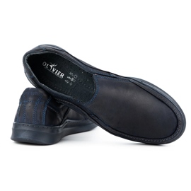 Antex Mænds sko slip-on læder slip-on 216gt marineblå 3