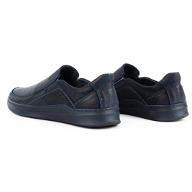 Antex Mænds sko slip-on læder slip-on 216gt marineblå 4