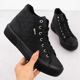 Sorte quiltede, isolerede sneakers Big Star OO274A480 1