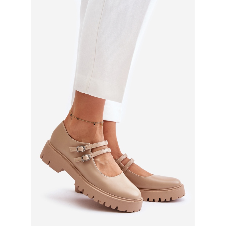 Damesko med stropper Beige Rialuna 1