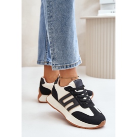 Sneakers til kvinder, sportssko på platformen, sort Thari 2