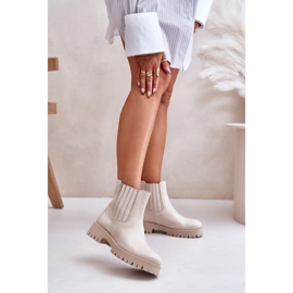 Slip-On Flade Støvler i læder Lewski 3611 Lys Beige 2