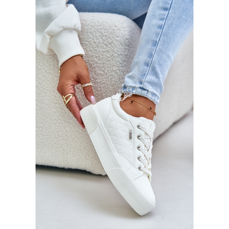 Isolerede Platform Sneakers til kvinder Big Star OO274A464 Hvid 2