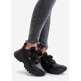 Sneakers i læder til kvinder, sorte CheBello 4583 1