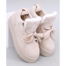 Skinner Beige isolerede platformssneakers 1