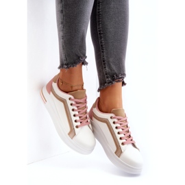Kvinders sportsspiger med beige glitter hvid 8