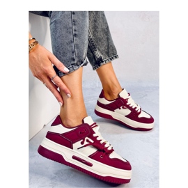 Clavell Wine højsålede sneakers - Inello rød 2