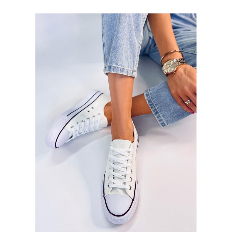 Klassiske damesneakers Fargis White - Inello hvid 1