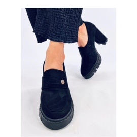 Sorte højhælede og platform loafers 1