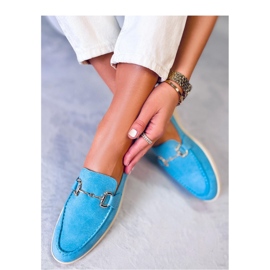 Blå dame loafers 1