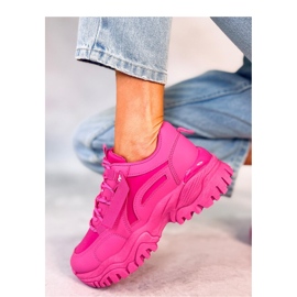 Fuchsia wedge sneakers lyserød 1