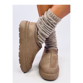 Khaki korte snestøvler beige 1