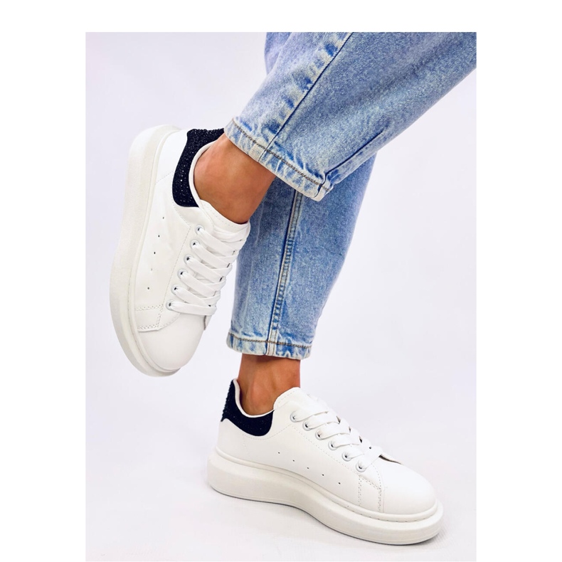 Hvide sorte platform sneakers 1
