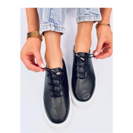 Sorte gennembrudte sneakers 1