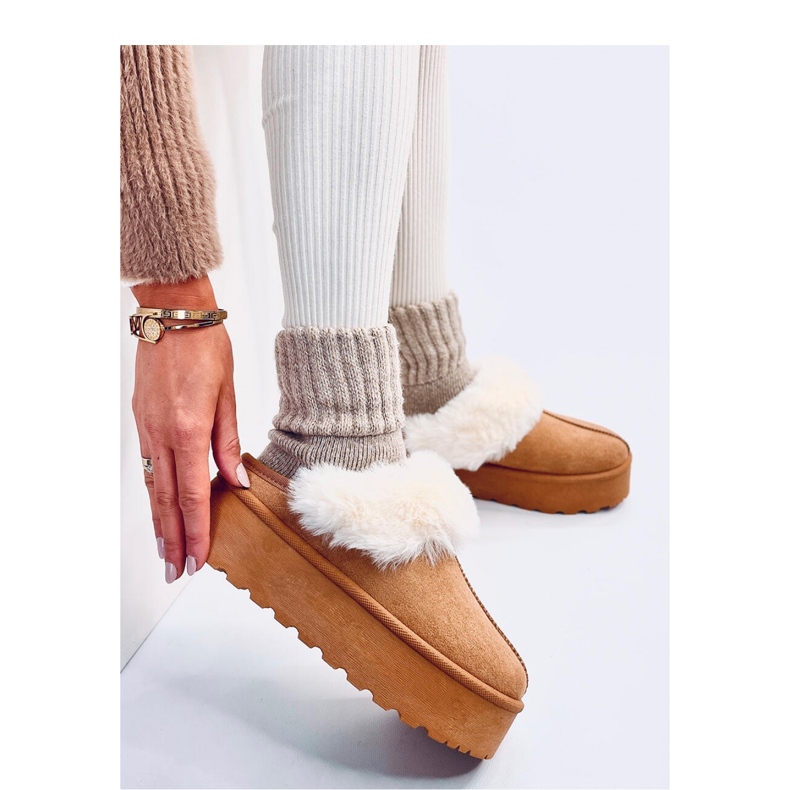 Camel platform sne hjemmesko brun 1
