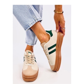 Essa BEIGE/GRØN damesneakers - Inello 2