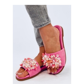 Hjemmesko med farvede sten Fuchsia lyserød 1