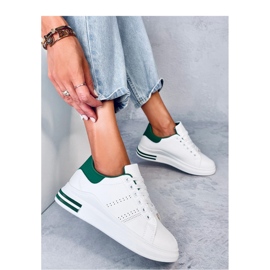 Grønne wedge sneakers hvid 1