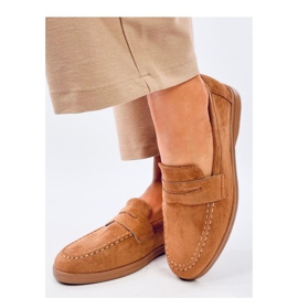 Kaki dame loafers brun 1