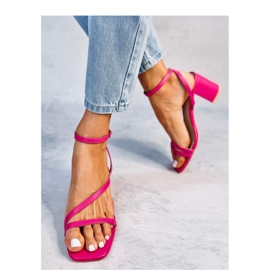 Fuchsia højhælede sandaler lyserød 1