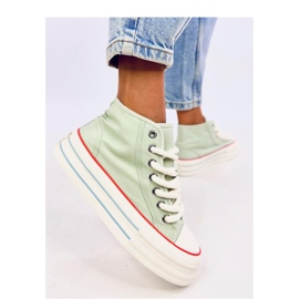 Kvinders high-top sneakers på platformen grøn 1