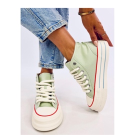 Kvinders high-top sneakers på platformen grøn 2