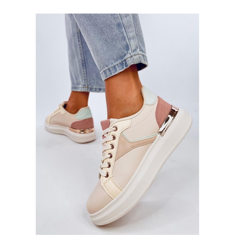 Farverige damesneakers lyserød 1