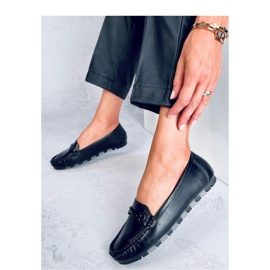 Klassiske loafers med læder indersål Sort 1