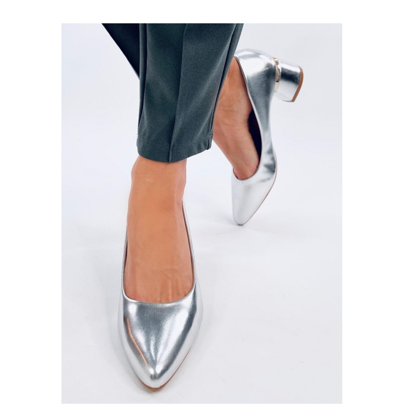 Shers Silver højhælede pumps - Inello grå 1