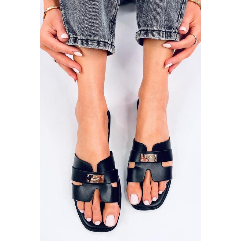 Daudi Black flip-flops sandal til kvinder - Inello sort 1